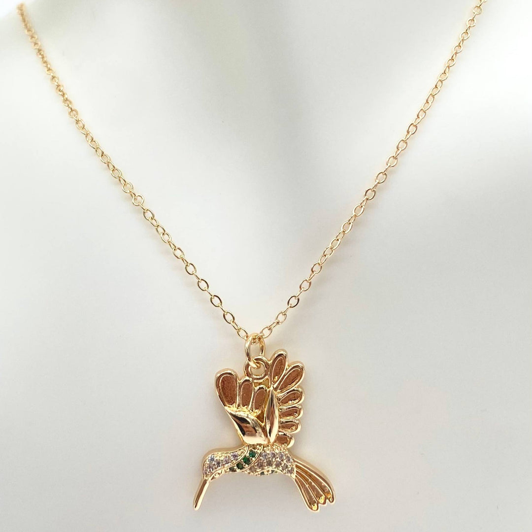 CADENA COLIBRI CHAPA DE ORO 18K