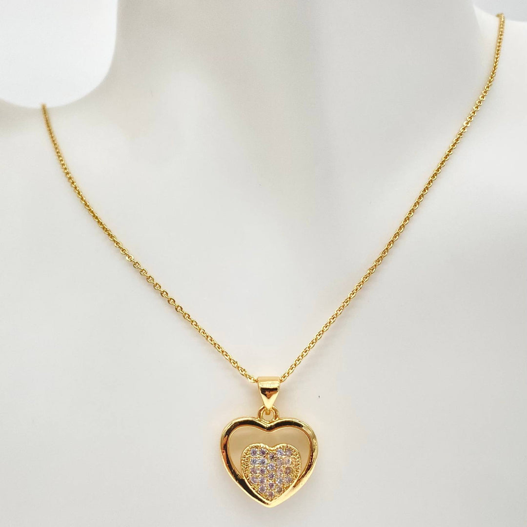 CADENA CHAPA DE ORO 18K CON CORAZON