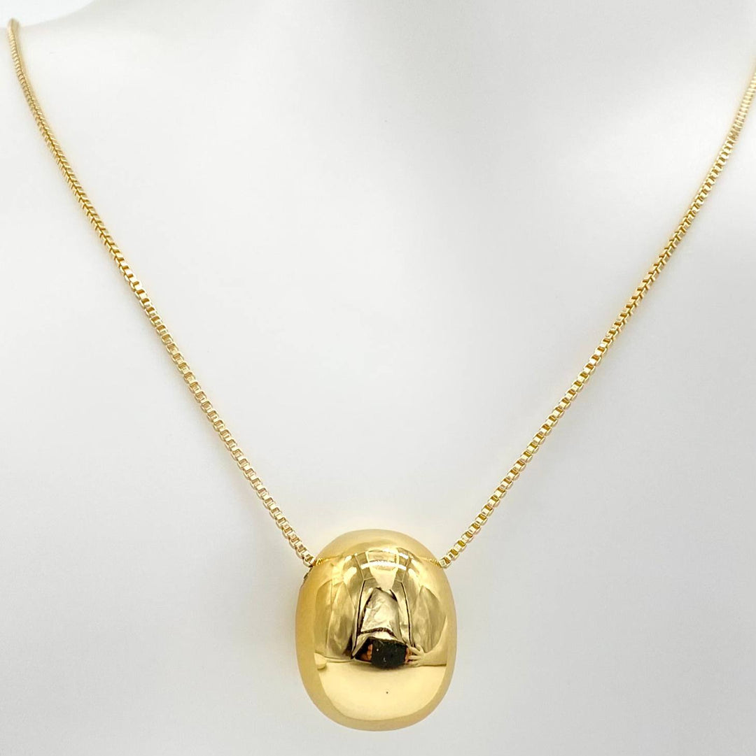 CADENA REINA CORAZON ROJO CHAPA DE ORO 18K