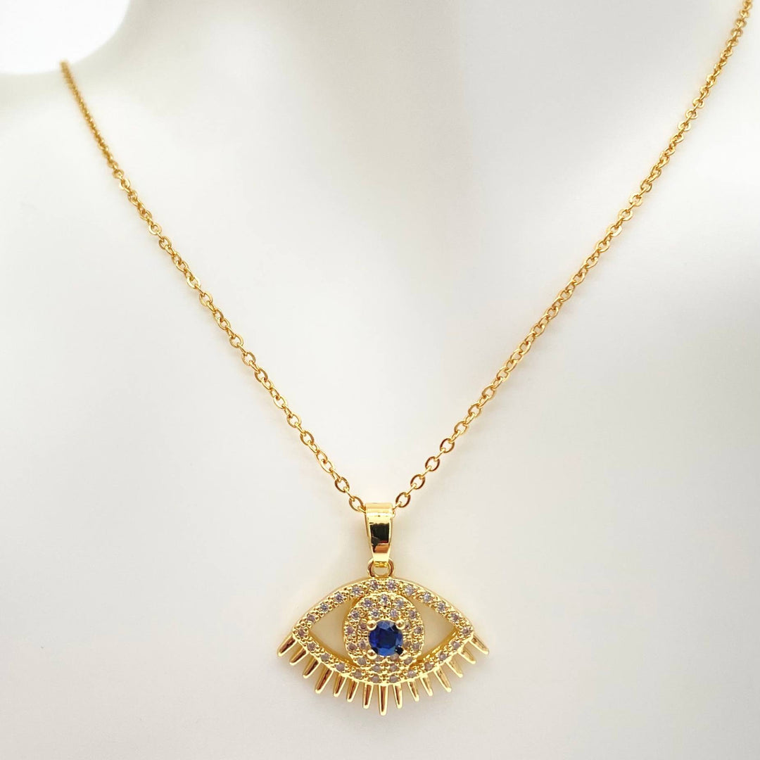 CADENA CHAPA DE ORO 18K OJO TURCO