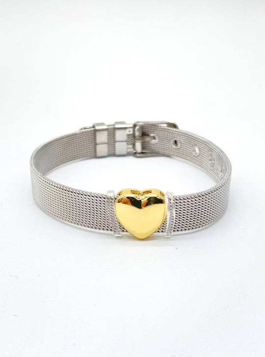 PULSO ACERO INOXIDABLE CON CORAZON