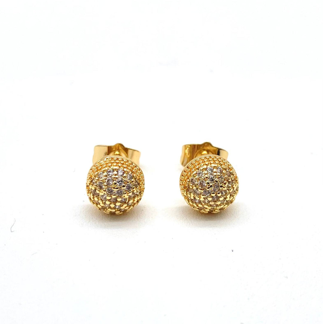 BROQUEL BOLA MEDIA CHAPA ORO 18K