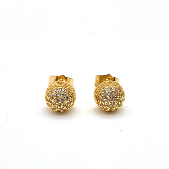 BROQUEL BOLA MEDIA CHAPA ORO 18K