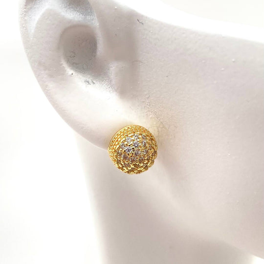 BROQUEL BOLA MEDIA CHAPA ORO 18K