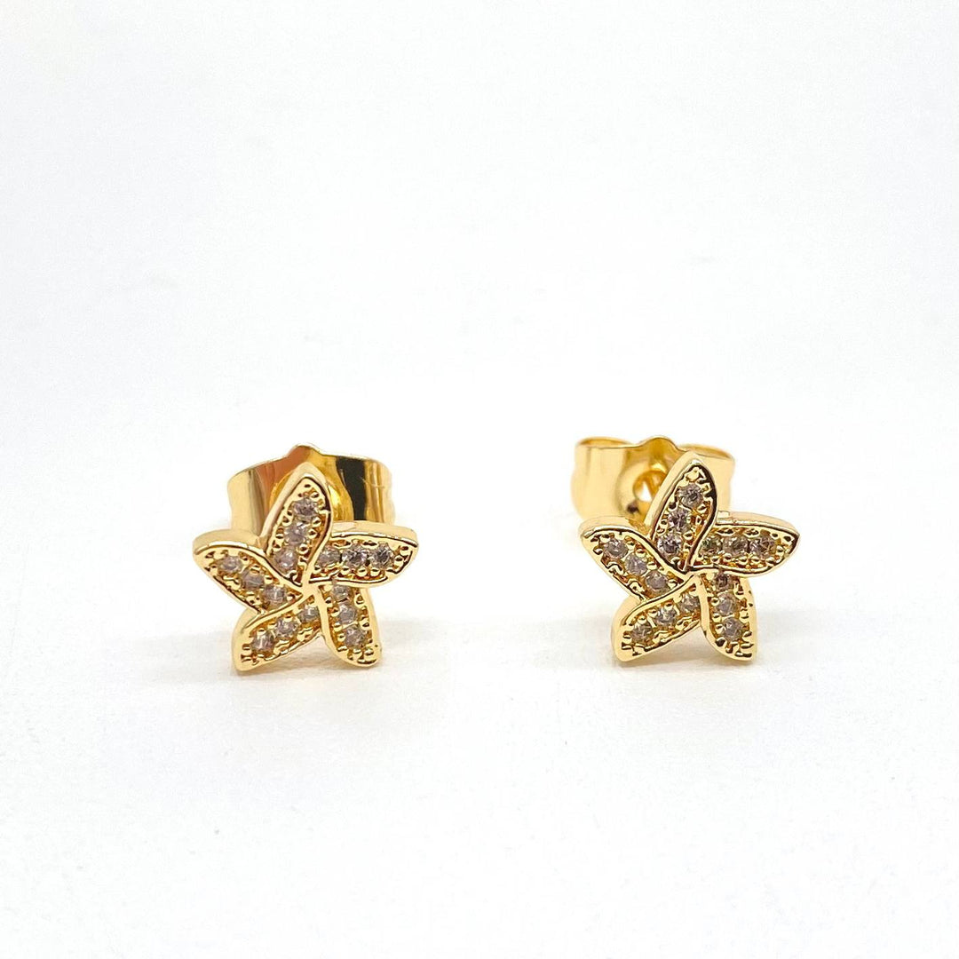 BROQUEL  FLOR CHAPA DE ORO 18K
