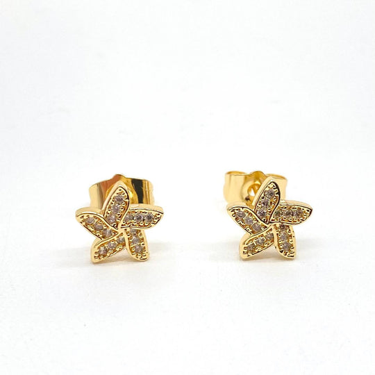 BROQUEL  FLOR CHAPA DE ORO 18K
