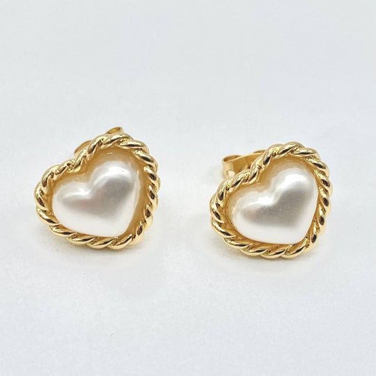 ARETE CORAZON PERLA TRENZADO