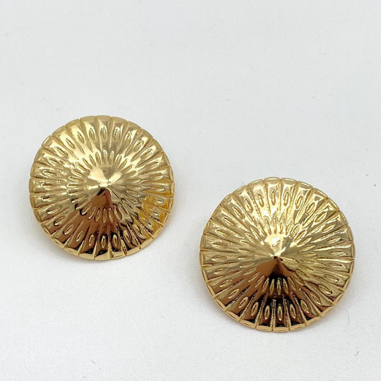 ARETE PLATILLO CHAPA DE ORO 18K