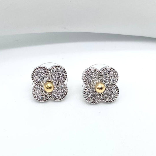 ARETE VC CHAPA DE ORO 18K