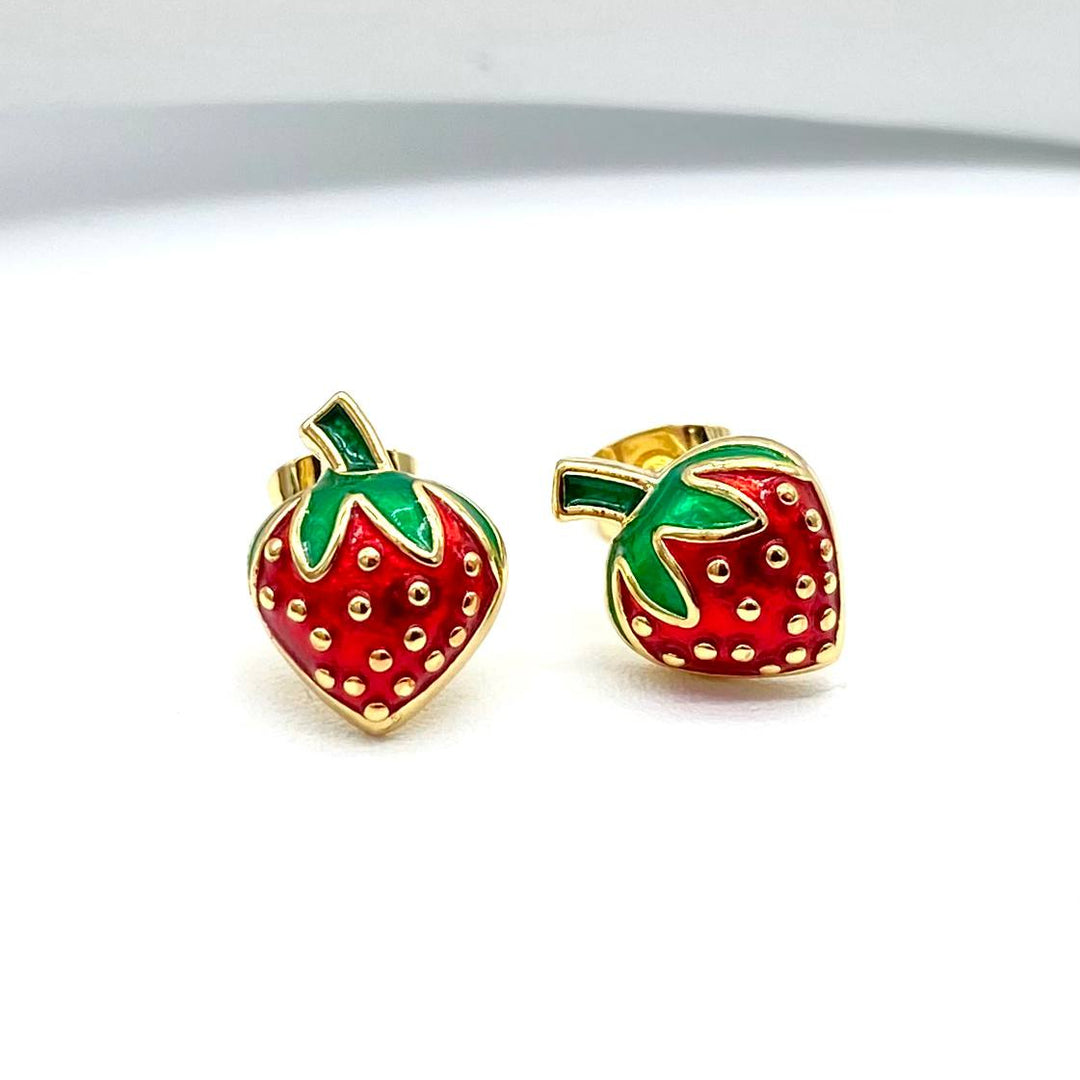ARETE FRESA CHAPA DE ORO 18K