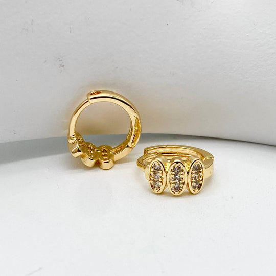 HUGGIE CHAPA DE ORO 18K