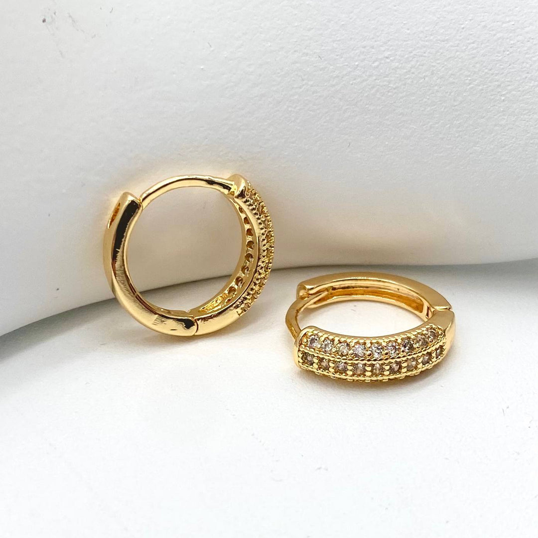 HUGGIE CHAPA DE ORO 18K