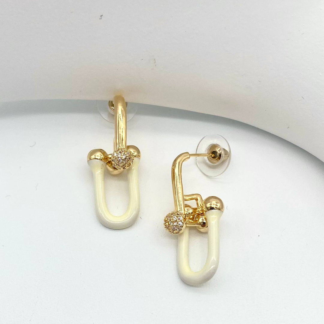 ARETE DOBLE CON ESMALTADO