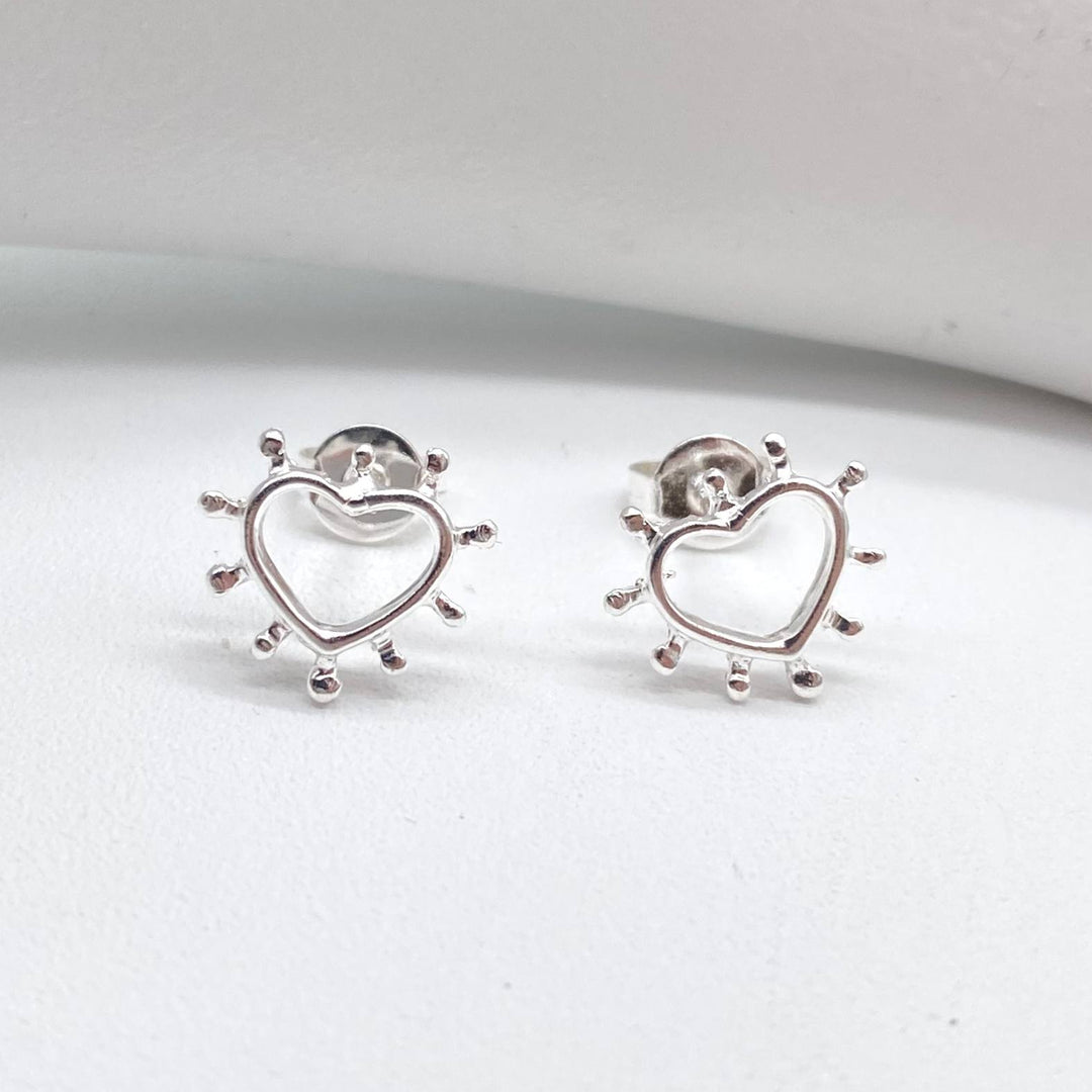 BROQUEL CORAZON ATOMO PLATA 925