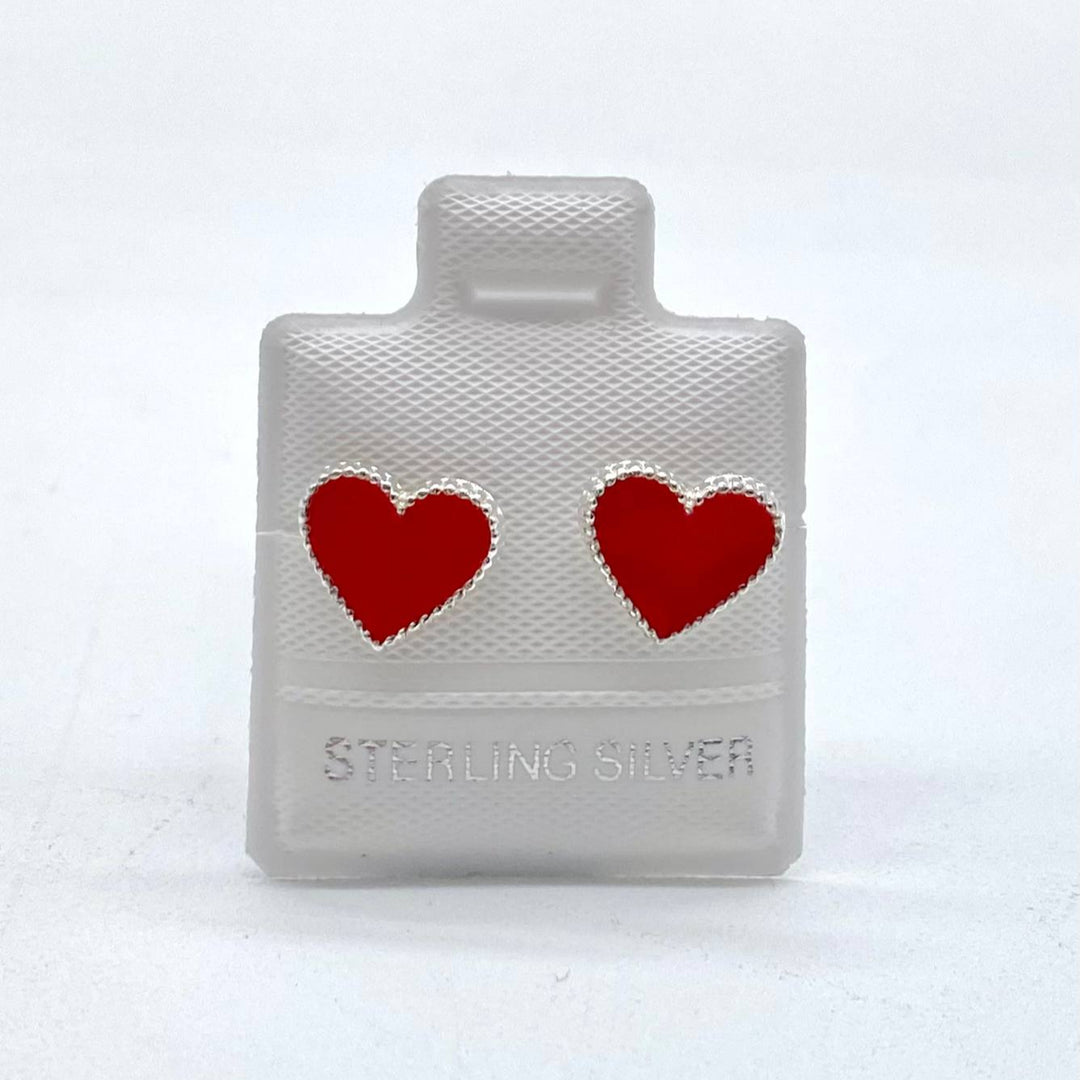BROQUEL CORAZON ROJO PLATA 925