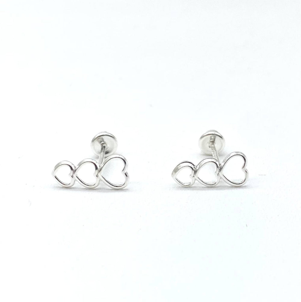 BROQUEL TRES CORAZONES PLATA 925