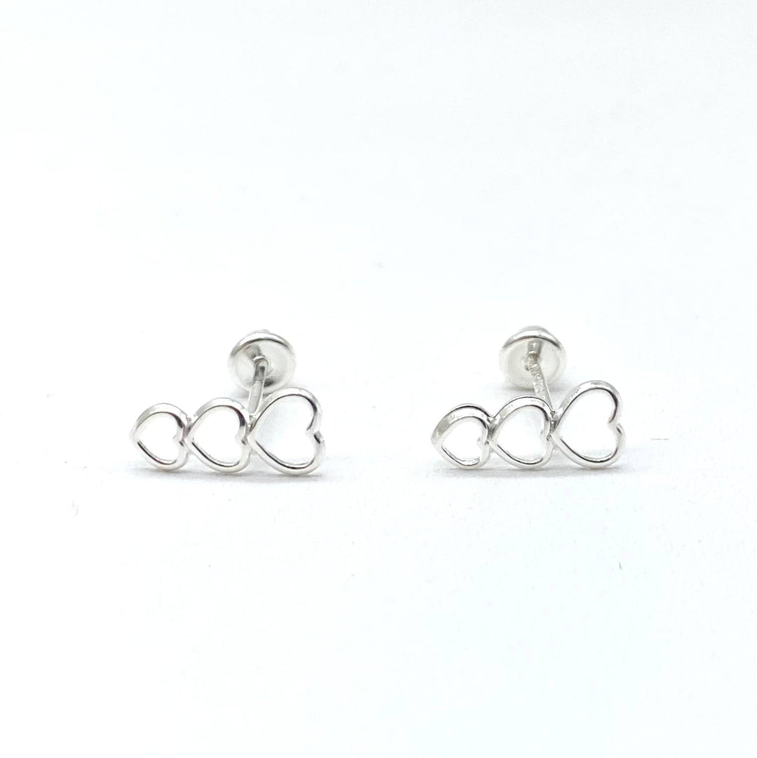 BROQUEL TRES CORAZONES PLATA 925