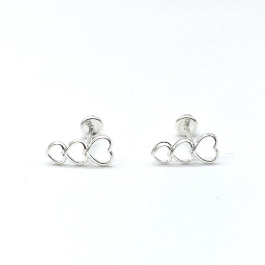 BROQUEL TRES CORAZONES PLATA 925