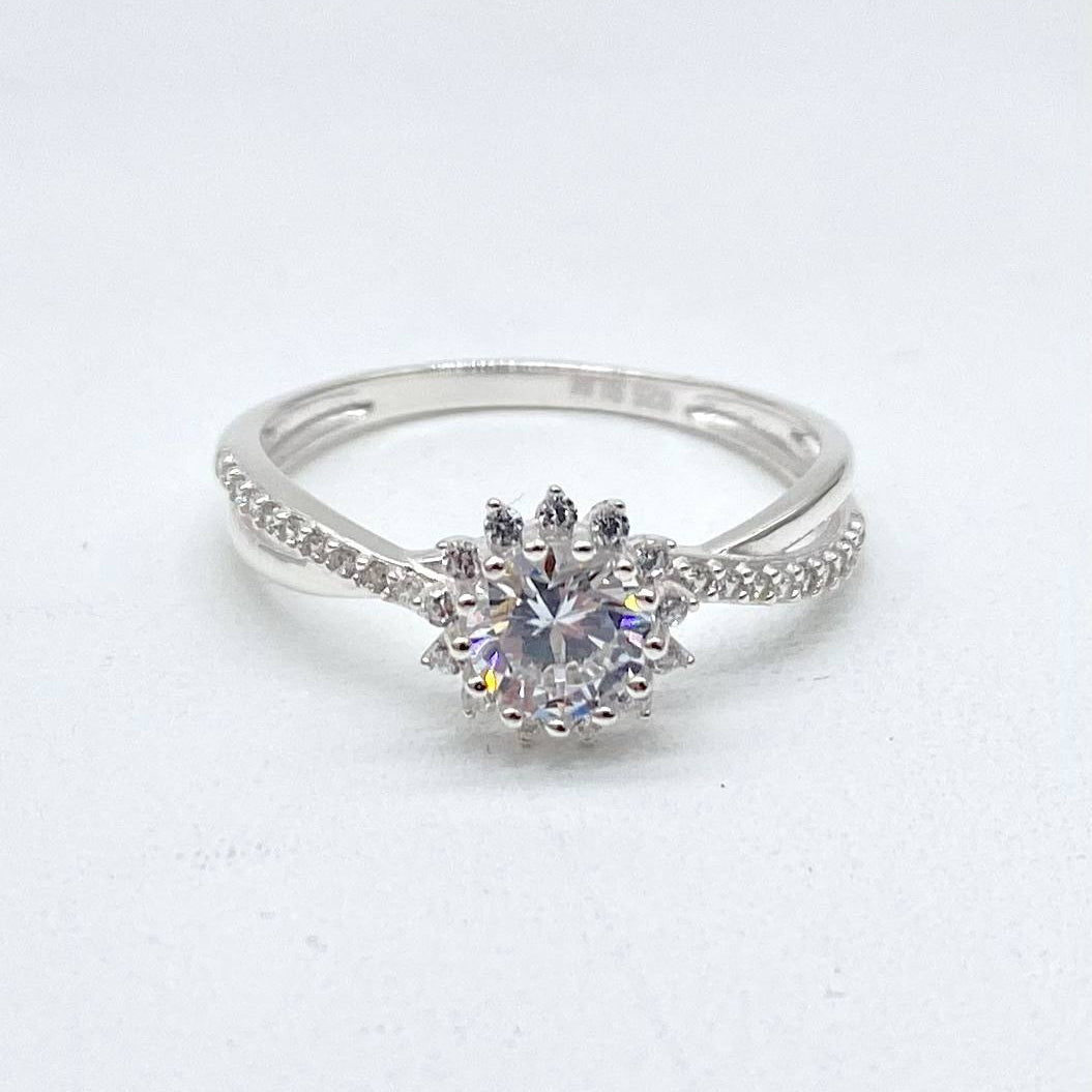 ANILLO FLOR PLATA 925