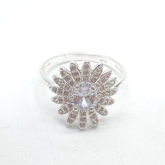 ANILLO FLOR GRANDE PLATA
