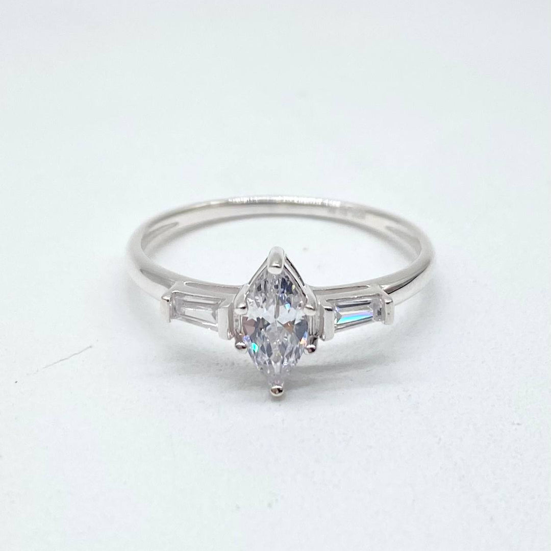 ANILLO ROMBO PLATA 925