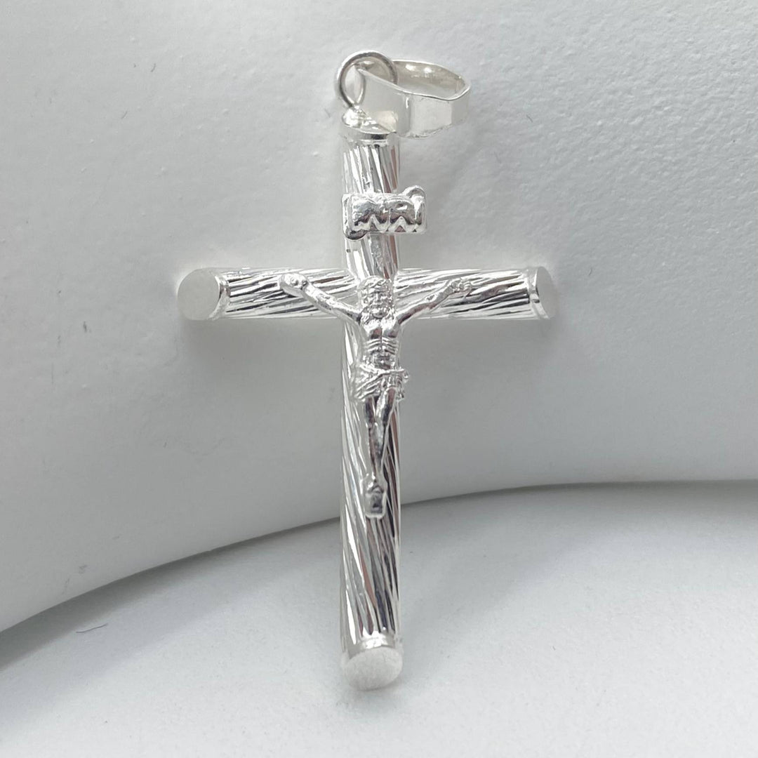 DIJE CRUZ CRISTO PLATA 925