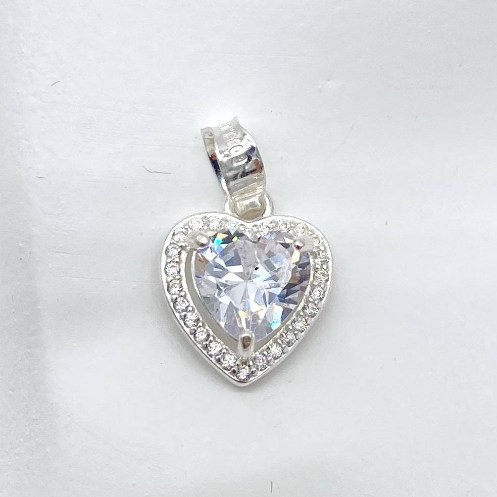 DIJE CORAZON PLATA 925