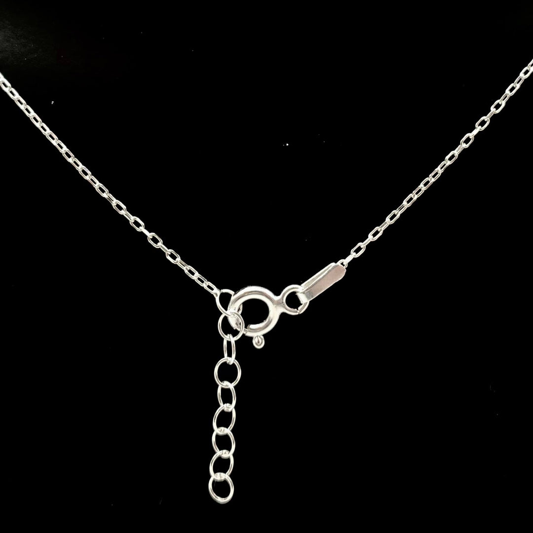 CADENA CON DIJE FLOR MINI PLATA 925