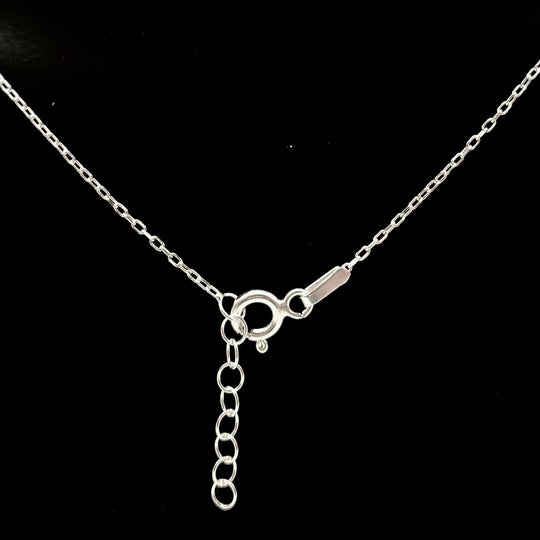 CADENA CON DIJE FLOR MINI PLATA 925