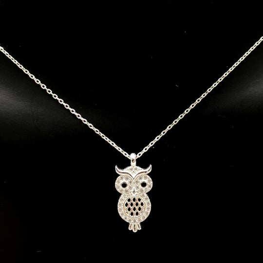 CADENA CON DIJE DE BUHO PLATA 925