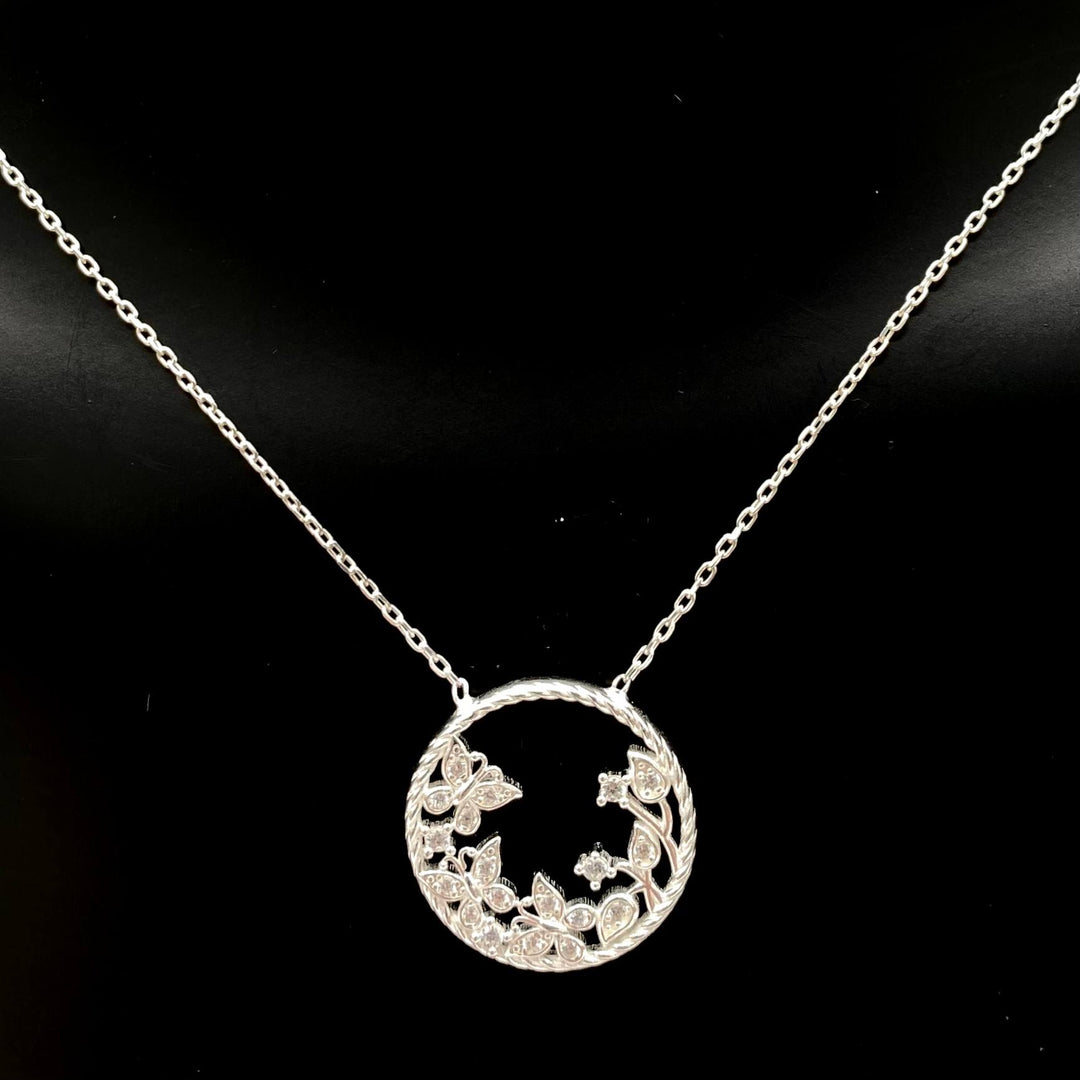 CADENA CON DIJE MARIPOSA PLATA 925
