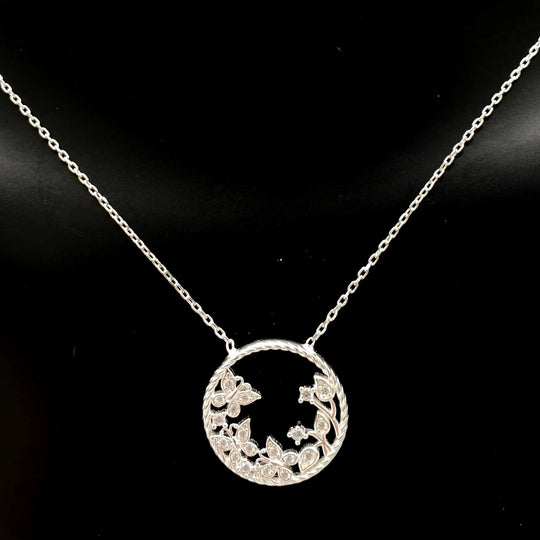 CADENA CON DIJE MARIPOSA PLATA 925