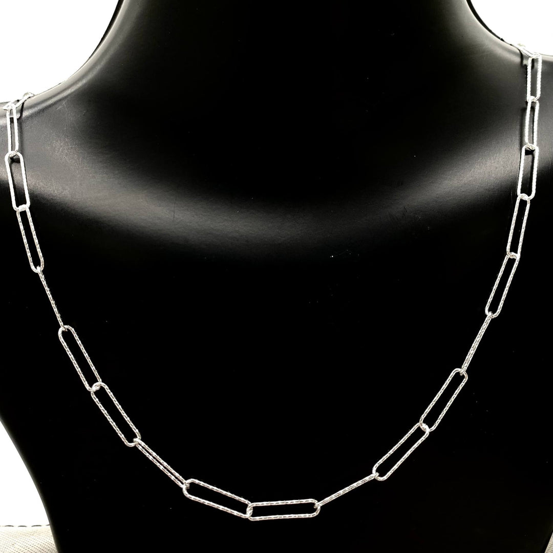 CADENA ESLABON DIAMANTADO PLATA 925
