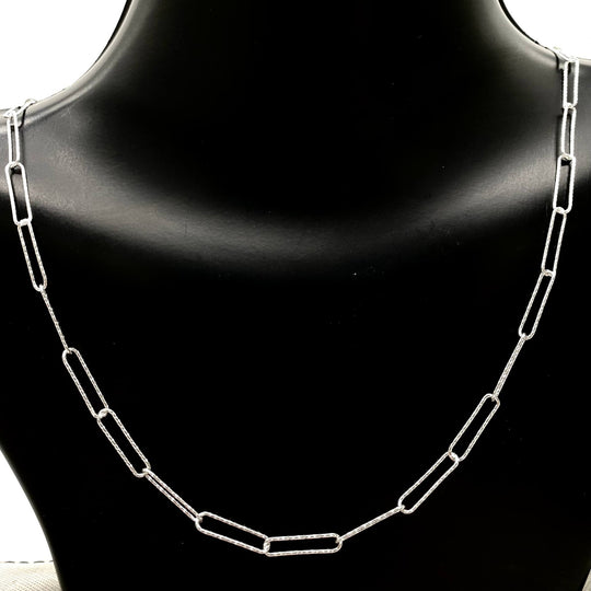CADENA ESLABON DIAMANTADO PLATA 925