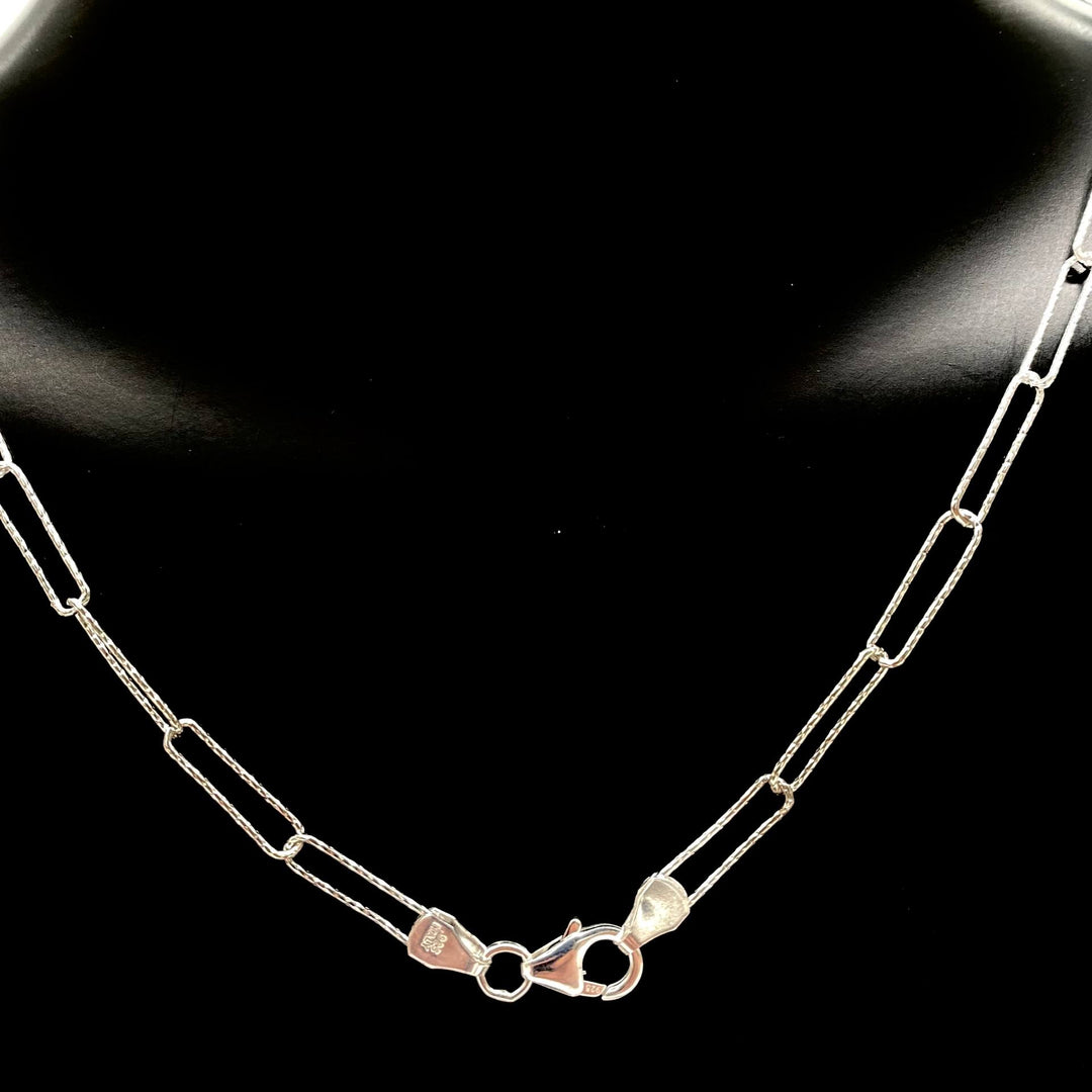 CADENA ESLABON DIAMANTADO PLATA 925