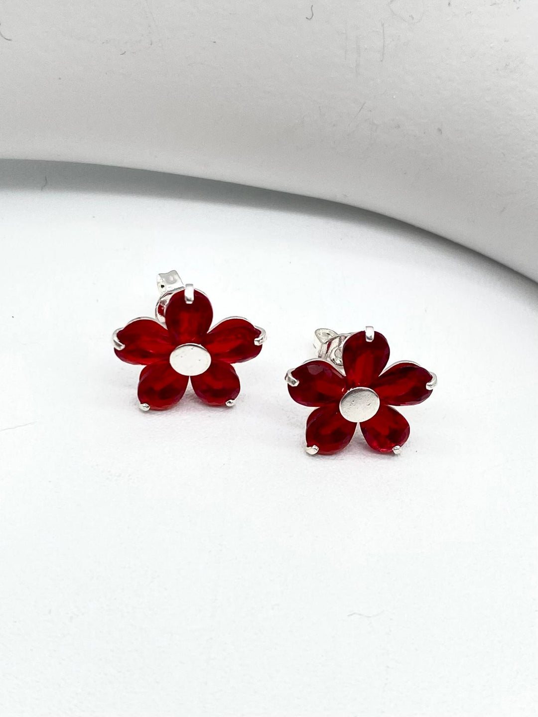 JUEGO FLOR ROSA PLATA 925