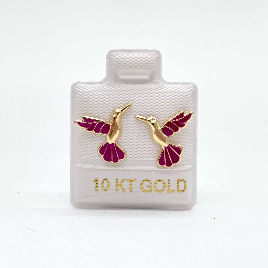 BROQUEL COLIBRI ORO 10K