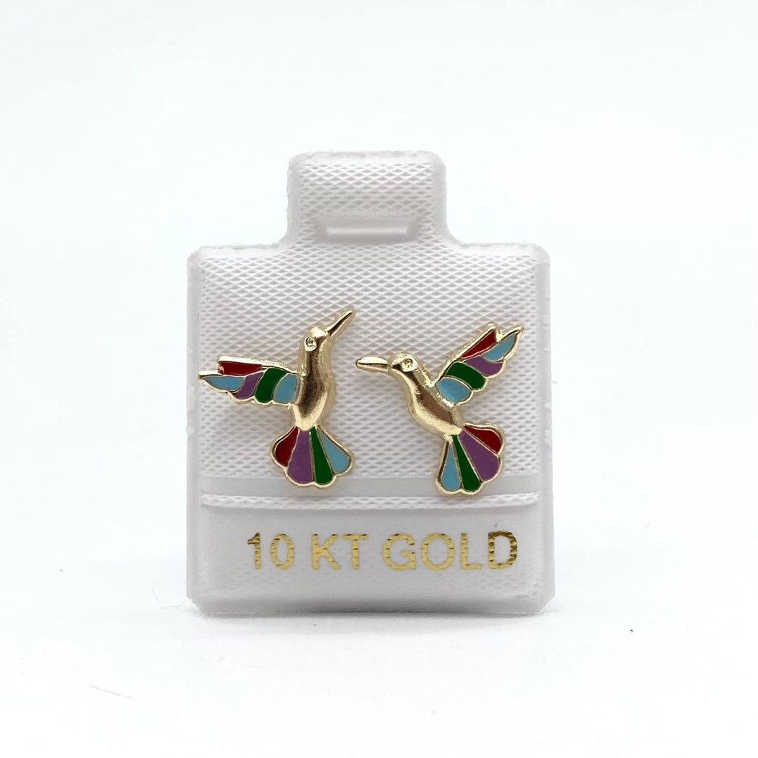 BROQUEL COLIBRI ORO 10K