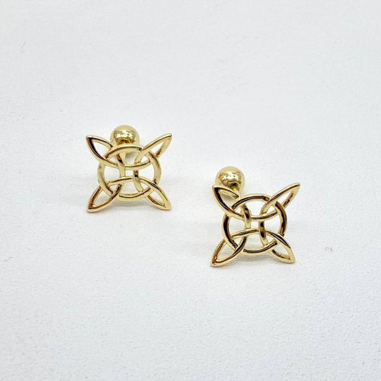 BROQUEL NUDO DE BRUJA LISO EN CHAPA DE ORO 18K