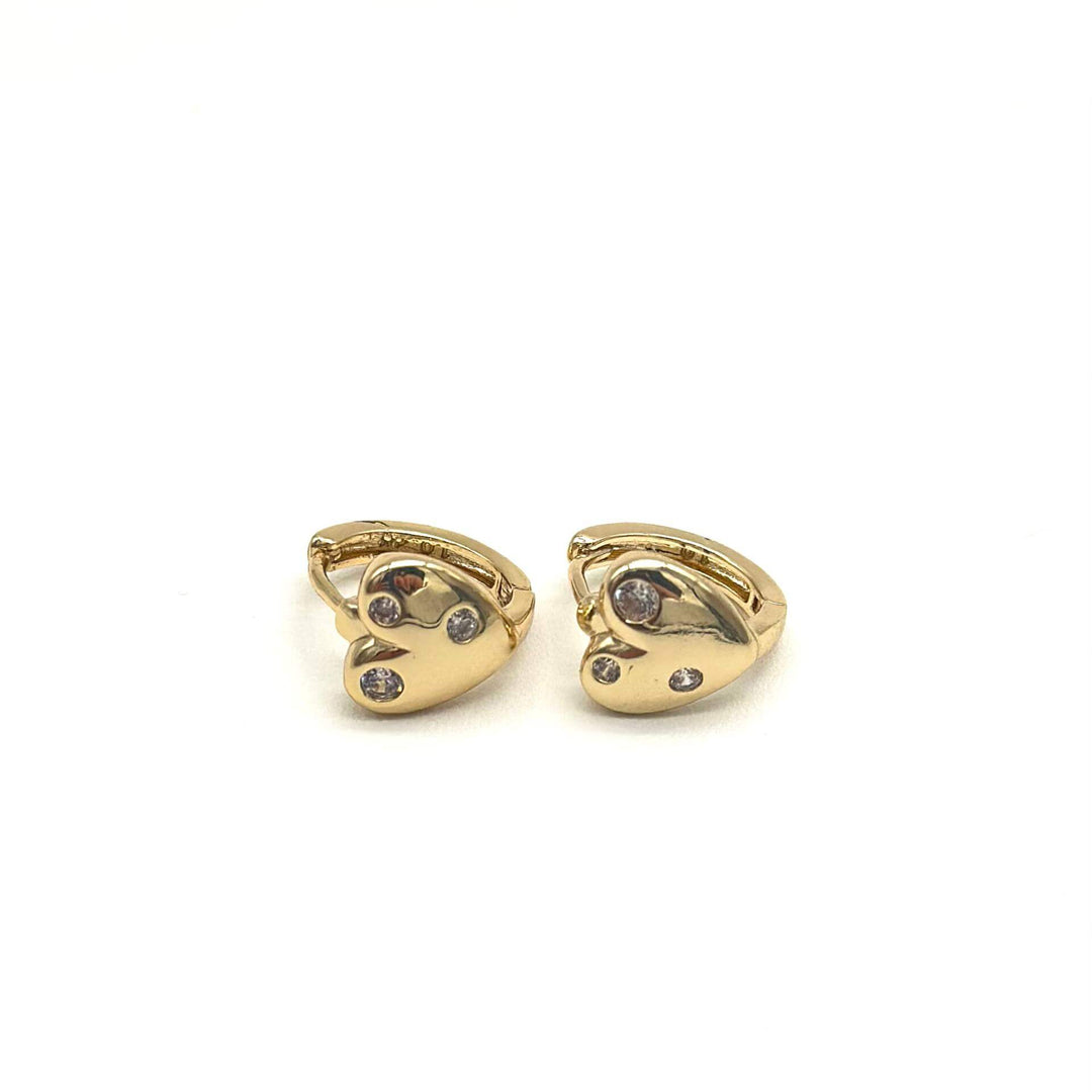 HUGGIE CORAZON -  CHAPA DE ORO 18K | MAEL