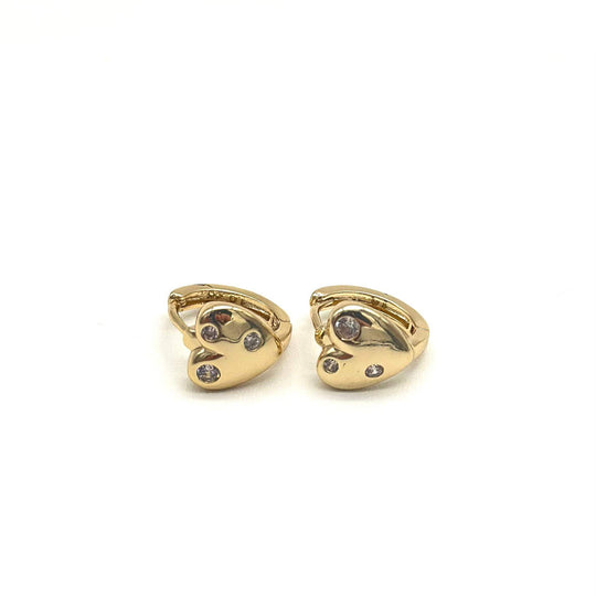 HUGGIE CORAZON -  CHAPA DE ORO 18K | MAEL