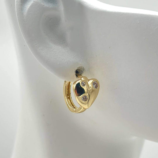 HUGGIE CORAZON -  CHAPA DE ORO 18K | MAEL