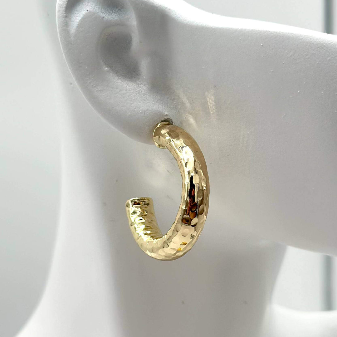 Arracada Media Luna - Chapa De Oro | Mael