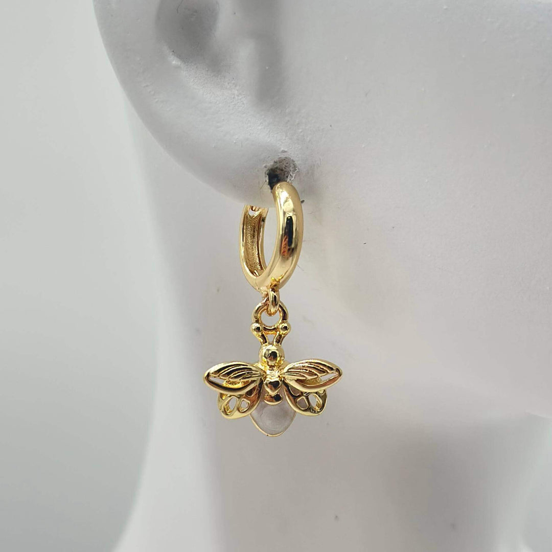 Huggie Abeja Colgante - Chapa De Oro 18K | Mael