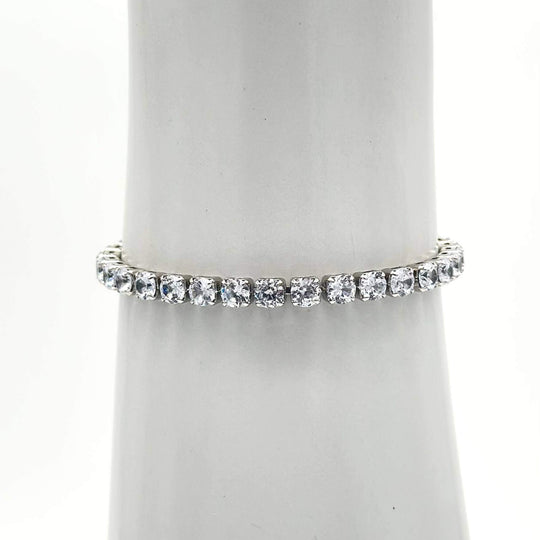Pulsera Plateada Tipo Tennis - Chapa De Rodio 18K | Mael