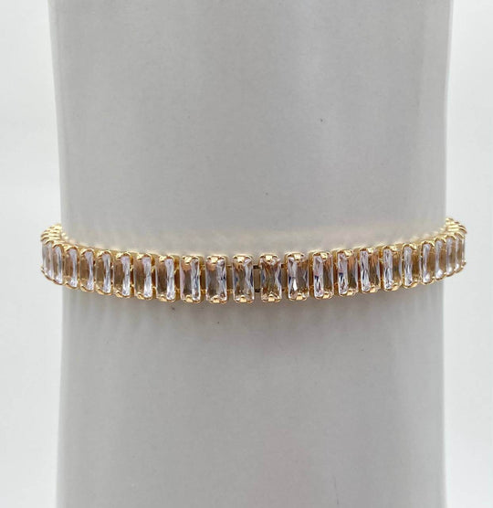 Pulsera Baguette - Chapa De Oro 18K | Mael