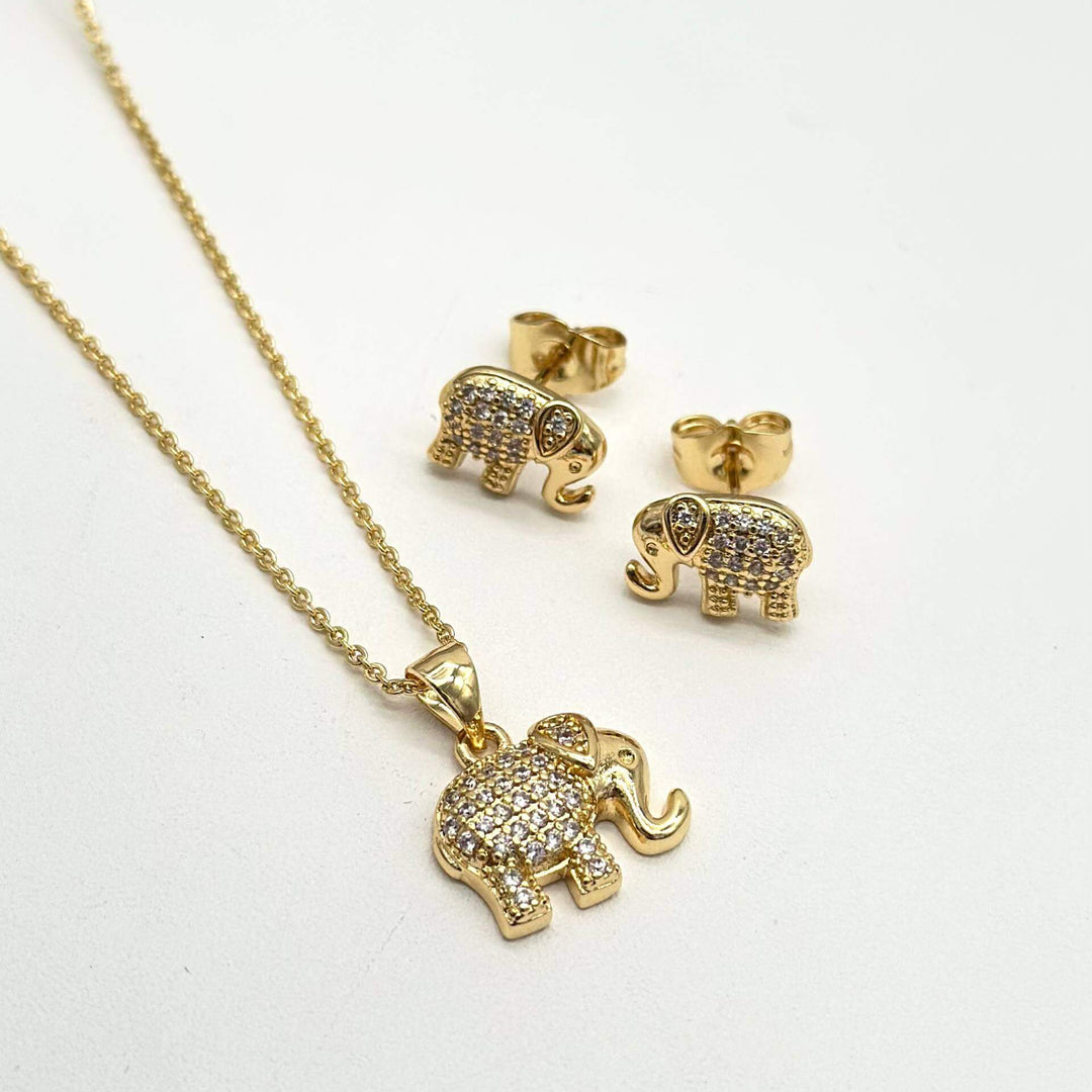 Juego De Elefantes - Chapa De Oro 18K | Mael