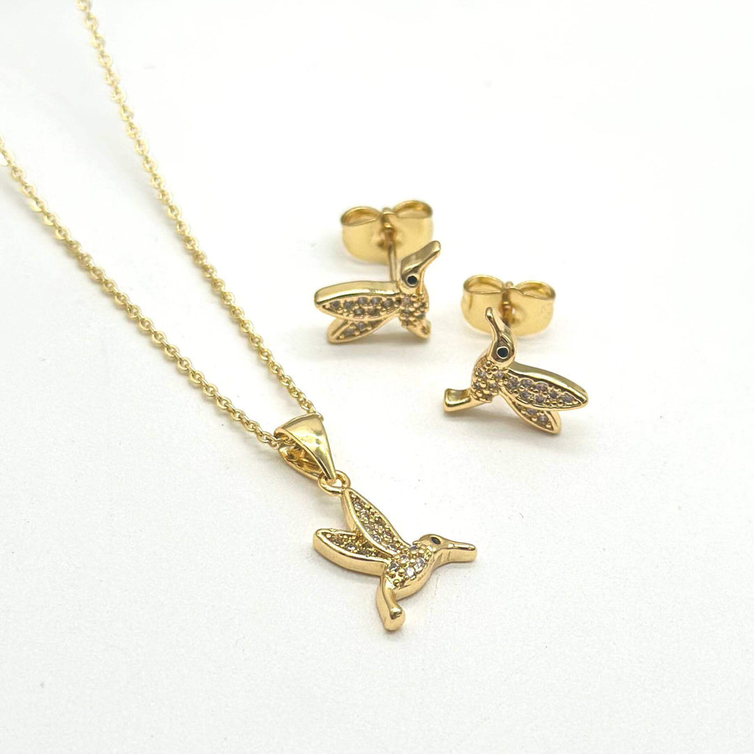 Juego De Colibri - Chapa De Oro 18K | Mael