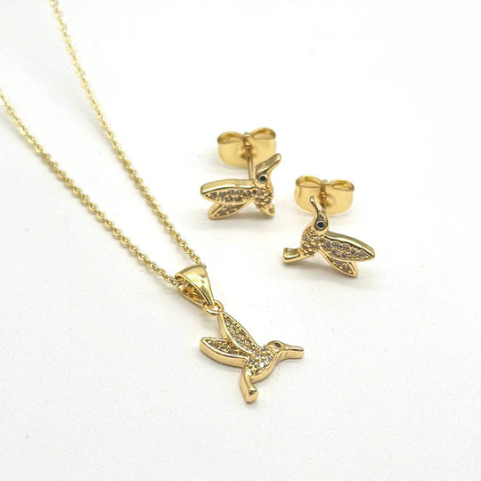 Juego De Colibri - Chapa De Oro 18K | Mael