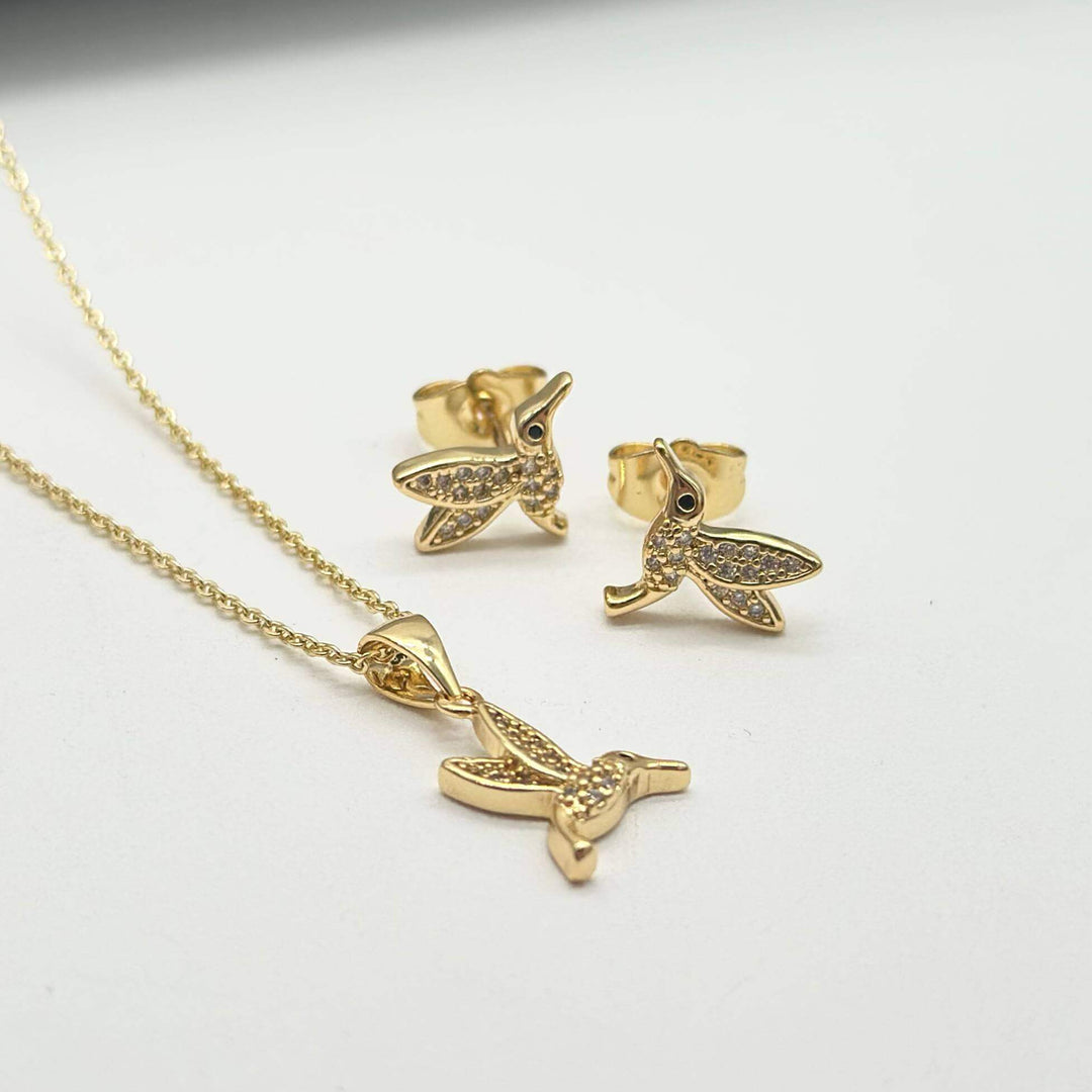 Juego De Colibri - Chapa De Oro 18K | Mael